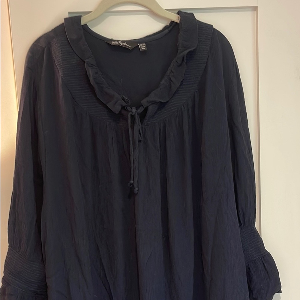 Smocked Bodice Crepe Top